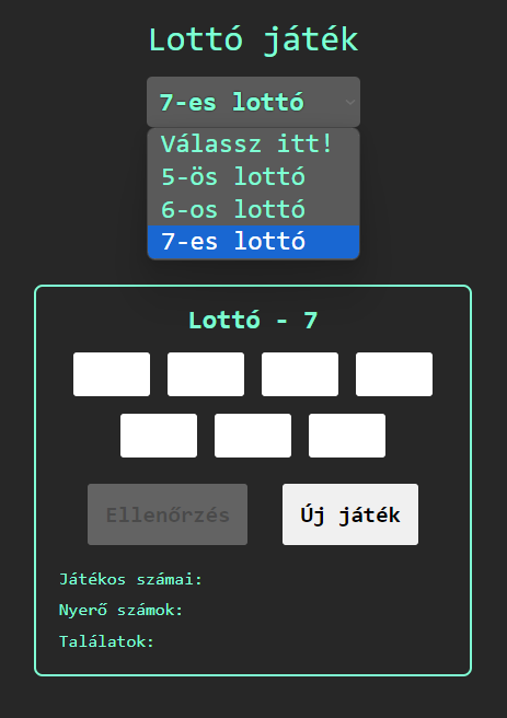 Lottó applikáció